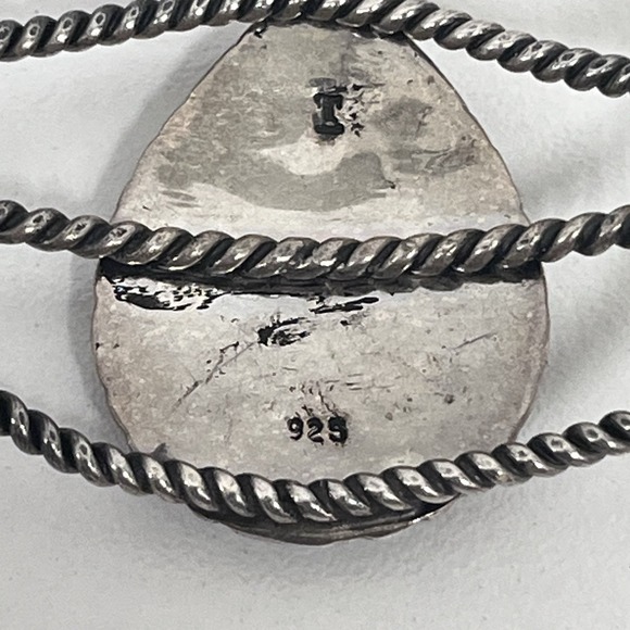 T Philippines Sterling Turquoise Cuff Bracelet 18 Grams Twisted Cable Design - Picture 9 of 13